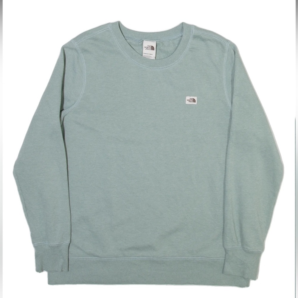 The North Face woman’s Green crewneck pull over Sweater cozy size Medium